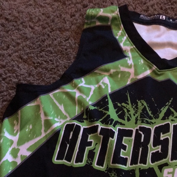 Ladies Boombah Aftershock softball jersey lime green & black Sz L - Picture 5 of 10